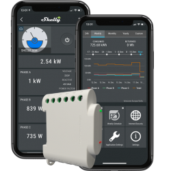 Shelly 3em wattmeter triphases wifi for home automation